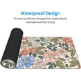 thumbnail image 3 of Pink Blue Cute Floral Gaming Mouse Pad Desk Mat XL 31.5×11.8 in Anime Green Leaf Flowers Extended Mousepad 30X80cm with Non-Slip Rubber Base Stitched Edge Large Desk Pad for Women Gamer Office, 3 of 7