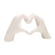 thumbnail image 3 of Estatua de dedo de amor, escultura de corazón de resina, figura de escritorio con gesto de la mano Blanco, 3 of 9