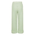 thumbnail image 6 of Miluxas Women Trendy Plaid House Pants Soft Comfy Elastic Waist Pajama Pants Casual Ruffle Hum Trousers with Pockets Green, 6 of 7