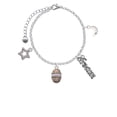 thumbnail image 2 of Delight Jewelry Silvertone Egg Pink & Lavender Silvertone Dream Big Charm Bracelet, 7.5+2" Extender, 2 of 4