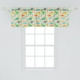 thumbnail image 2 of Ambesonne Dino Window Valance, Mammal Animals Volcano, 54" X 18", Ecru and Multicolor, 2 of 3