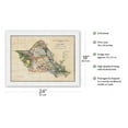 thumbnail image 2 of Oahu Hawaii - Hawaiian Islands - Survey Map - T.H. Territory of Hawaii USA - Vintage Map by John M. Donn c.1902 - Japanese Unryu Rice Paper Art Print (Unframed) 18 x 24 in, 2 of 4