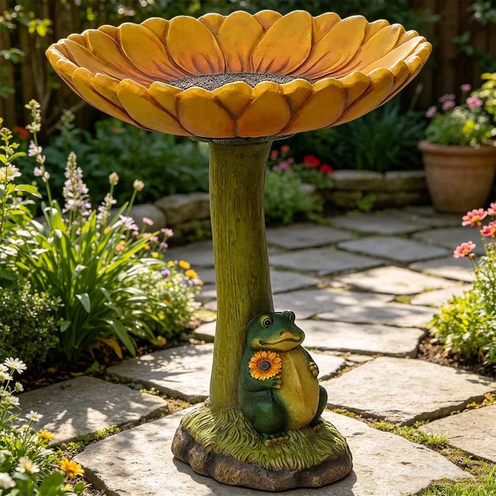Hummingbird Feeders for Outdoors Bird Bath Feeder Standing Resin Bird Bath Bowl Tray Sunflower Garden Standing Feeder Garden For Lover