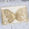 thumbnail image 3 of Tarjeta de invitación de boda cortada con láser de mariposa, recuerdo de fiesta personalizado, aniversario de compromiso, decoración de boda, 1 pieza, 3 of 4