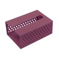 thumbnail image 1 of Funda para caja de pañuelos adhesiva de pared, soporte hueco de plástico para servilletas, para sala de estar, cocina y baño, color vino tinto, 1 of 1