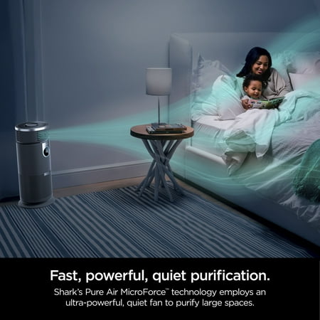 Shark - 3-in-1 Air Purifier, Heater & Fan with NanoSeal HEPA, Cleansense IQ, Odor Lock, for 500 Sq. Ft - Grey