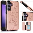 thumbnail image 3 of Phone Case for Samsung Galaxy S23 FE 5G with Tempered Glass Screen Protector and Card Holder Wallet Cover Stand Flip Leather Cell Accessories S 23 FE S23FE5G S23FE 23S G5 Women Rose Gold, 3 of 13