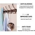 thumbnail image 6 of Dseap Coat Rack Wall Mounted-5 Tri Hooks,Stainless Steel Heavy Duty Metal Coat Hook Rail for Hats Clothing Entryway,Chrome, 6 of 7