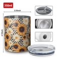 thumbnail image 4 of 12oz Coffee Tumblers Geometric Flower Pattern Stainless Steel Vacuum Insulated Travel Tumbler Coffee Cups Mug with Lid and Straw with Cleaning Brush for Cold & Hot Drinks, 4 of 5