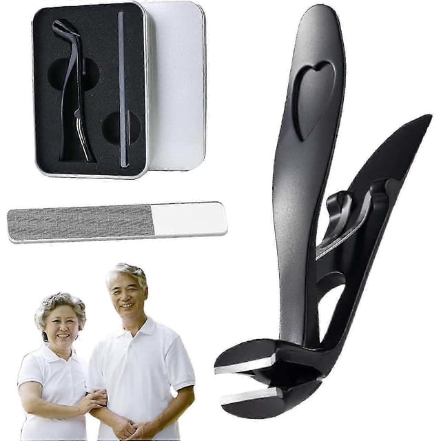 Nail Clippers, Nail Clippers for Seniors, Ergonomic Nail Clippers Large for Seniors, Nail Clippers Nail File Set for Thick and Ingrown Toenails