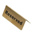 thumbnail image 2 of Letrero de mesa de metal de acero inoxidable resistente de doble cara que ahorra espacio Letrero de mesa dorado para fiestas Bodas Hotel Reservado, 2 of 10