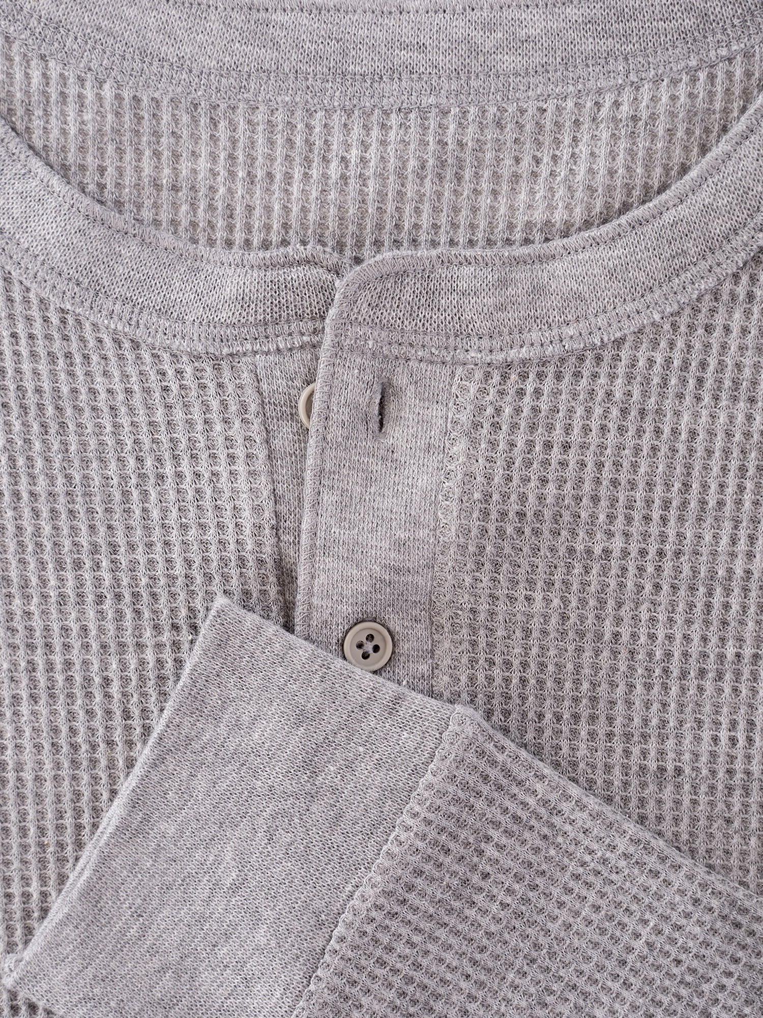 Fruit of the Loom Men's Thermal Waffle Underwear Henley Top, Sizes S-5XL