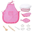 thumbnail image 4 of Conjunto de 4 accesorios para juegos de cocina infantiles , Tela escocesa roja-11 piezas, 4 of 8