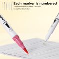 thumbnail image 2 of 100 Color Watercolor Brush Pens, Ohuhu Dual Tips Coloring Brush Fineliner Color Pens, Water Based Art Marker for Calligraphy Drawing Sketching Coloring Book Bullet Journal Art Project,, 2 of 9