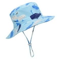 thumbnail image 6 of Cartoon Wide Brim Hats UPF+50 Sun Protection Kids Hats for Summer Blue Whale 6-12 Months, 6 of 6