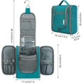 thumbnail image 3 of Narwey Hanging Travel Toiletry Bag Cosmetic Make up Organizer for Women and Men (Medium, Teal), 3 of 6