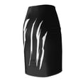 thumbnail image 4 of Effete Feline Claw Marks Scratch Women Pencil Skirt (AOP), 4 of 7