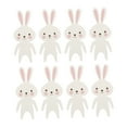 thumbnail image 4 of OULII 16Pcs White Rabbit Shape Wine Glasses Cards for Easter Party Decoration, 4 of 8