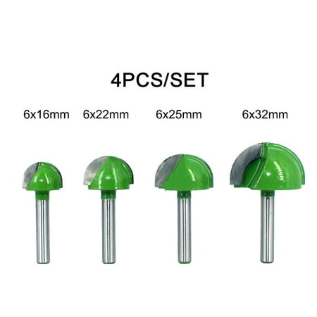 

1/4 Shank Router Bit Round Nose Cove Core Box Cutter Woodworking Tools