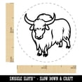 thumbnail image 2 of Domestic Yak Long Haired Cattle Self-Inking Rubber Stamp Ink Stamper - Dry Pad (No Ink) - Mini 1/2 Inch, 2 of 7