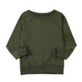 thumbnail image 2 of XBASW 4-13Y Girls Long Sleeve Sweatshirt Solid Color Sweater Spring Fall Tunic T-Shirt Tops for Toddler Kids Teen, 2 of 8