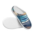 thumbnail image 3 of KLL Ocean View Bedroom Pattern Adult Unisex Cozy Slippers,Fuzzy Slip-on Slippers TPR Sole Slippers Comfort Plush Home Footwear for Indoor & Outdoor-39/40, 3 of 7