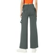 thumbnail image 5 of Flare Yoga Pants for Women Cargo Style High Waisted Stretchy Casual Gym Lounge Pants Dark Gray L, 5 of 5