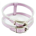 thumbnail image 2 of Genuine Leather Dog Harness for Toy Breeds X-small. 10"-13" Chest Circumference Rhinestones (Lilac), 2 of 3
