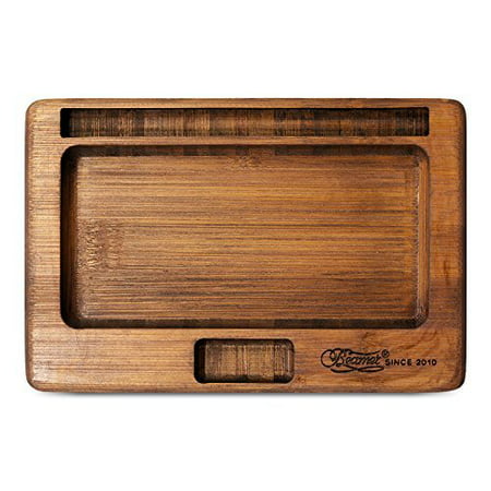 Natural Bamboo JuJu Rolling Tray With Blunt Cigar Cigarette Holder + No Chemicals + No Dyes + Precision CNC Machined + Artisan Hand Finished + Natural Matte.., By (Best Cigars For Blunts)