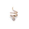 thumbnail image 2 of 925 Sterling Silver Rose Vermeil Natural Labradorite Cobra Snake Women Wedding Wrap Rings, 2 of 4