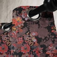 thumbnail image 3 of Ambesonne Flower Grommet Curtain, Japanese Vivid Florals, 50" x 120", Black Orange Mustard, 3 of 6