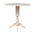 thumbnail image 4 of 42" Round Solid Wood Dual Drop Leaf Pedestal Table - Unfinished, 4 of 112