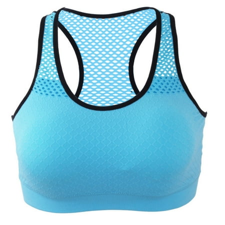 

Women s Seamless One Piece Non-Steel Ring Mesh Sports Bra Yoga Running Quick Dry Tank Top