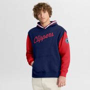 Men's Fanatics Navy/Red LA Clippers Half Court Shot Clock Fastbreak Hoodie
