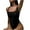 Black, variant on Women's Sequin One-Piece, Back-Tie Swimwear Deep-V Sparkling Beach