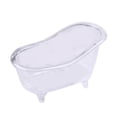 thumbnail image 2 of Mini Bathtub Soap Dish Holder Miniature Decorative Multifunctional Vintage Small Soap Tray for Tabletop Bathroom Shower Dresser , Clear, 2 of 10