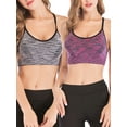 thumbnail image 1 of YouLoveIt Women Sports Bra, 2 pack Women Ladies Sports Bra Crop Tops Sexy Beauty Back Sports Bra Workout Sports Bras Cross Back Padded Sports Bras Yoga Bra with Removable Cups, 1 of 7