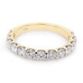 thumbnail image 3 of AFFY 1.20CT Round Lab Created Moissanite Diamond Half Eternity Wedding Band Ring in 14K Solid Yellow Gold-6.5, 3 of 8