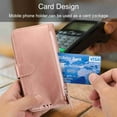 thumbnail image 3 of Nalacover for iPhone 13 Pro Max Zipper Wallet Case with Card Slots Holder Kickstand Magnetic Clasp Flip Folio Case, Luxury PU Leather Shoulder Strap Wristlet Handbag Crossbody Shockproof Cov, Rosegold, 3 of 8