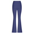 thumbnail image 4 of Jxximdong Leggings for Women Womens Stretch High Waist Leggings Regular Solid Flared Pants Active Workout Yoga Pants Trousers Blue XXL Yoga Pants, 4 of 5