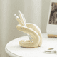 thumbnail image 2 of Porta bolígrafos de cerámica, diseño minimalista, soporte para cepillos de dientes con nudo de cuerda, soporte para cepillos de dientes para tocador de baño y decoración de encimeras-B, 2 of 7