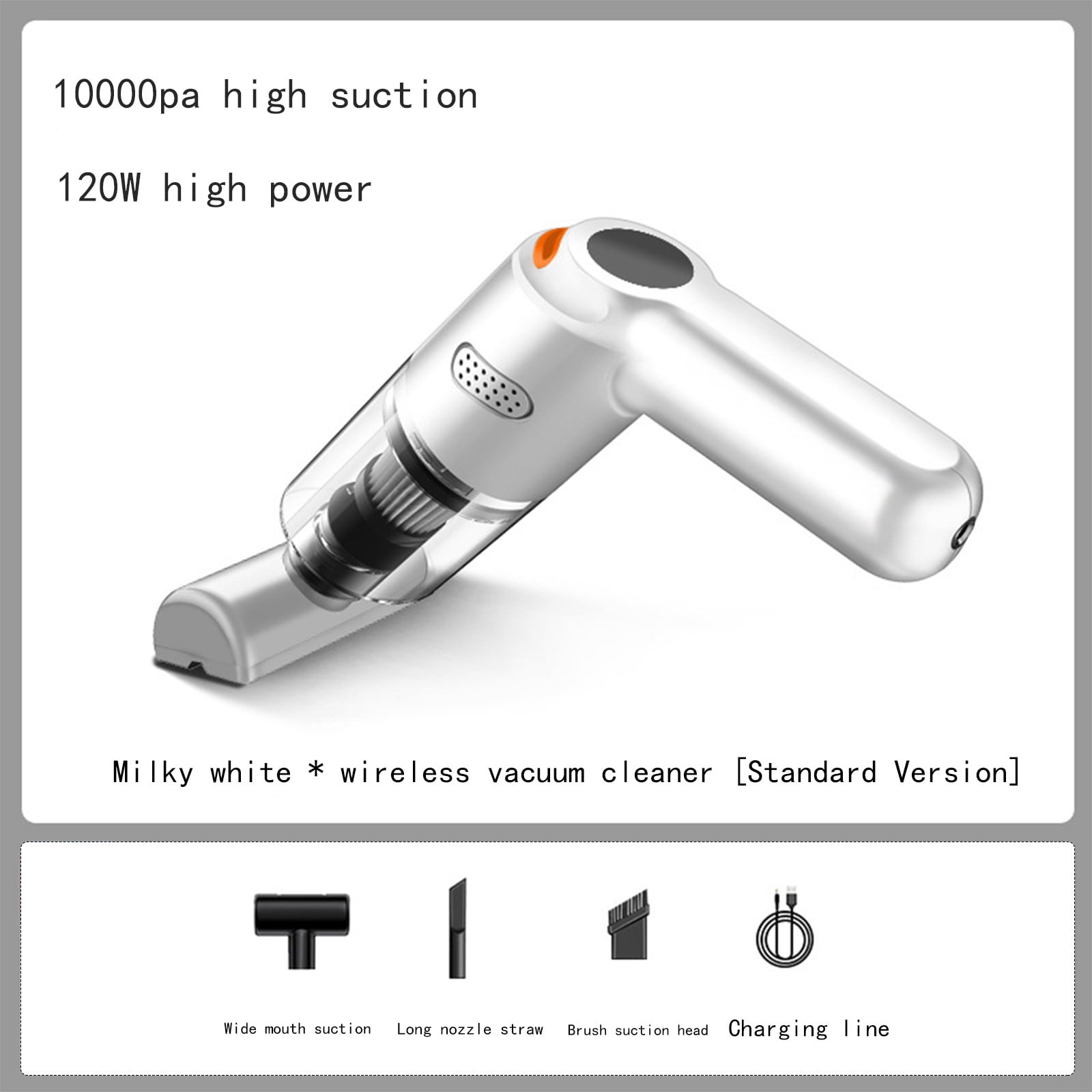Wjsxc Car Vacuum Cleaner Cordless,Portable Handheld Vacuum Cleaner,Wireless Vacuum Cleaner,Wet And Dry Handheld Vacuum Cleaner,Household Goods Dirt Cleaner