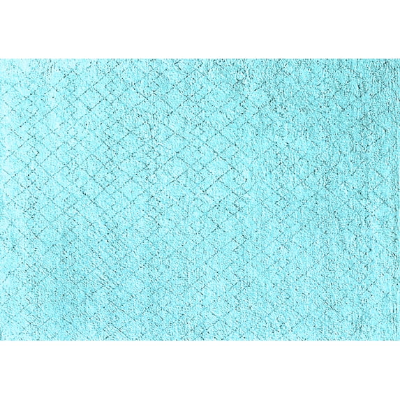 Ahgly Company Indoor Rectangle Solid Light Blue Modern Area Rugs, 5' x 7'
