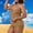 A Khaki, variant on Women's Plus Size Tankini Sets Tummy Control Two Piece Bathing Suits Strap Swim with Boy Shorts Modest Summer Tropical Vacations Swimwear with Chest Pad Blue XXXXL