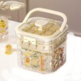 thumbnail image 2 of Ice Cube Tray 6.7*6.7*7.1In Ice Storage W/ Two Small Trays & for Home Bar Small Ice Bucket with Lid for Freezer Portable Refrigerator Ice Holder Containers for Outdoor, 2 of 9
