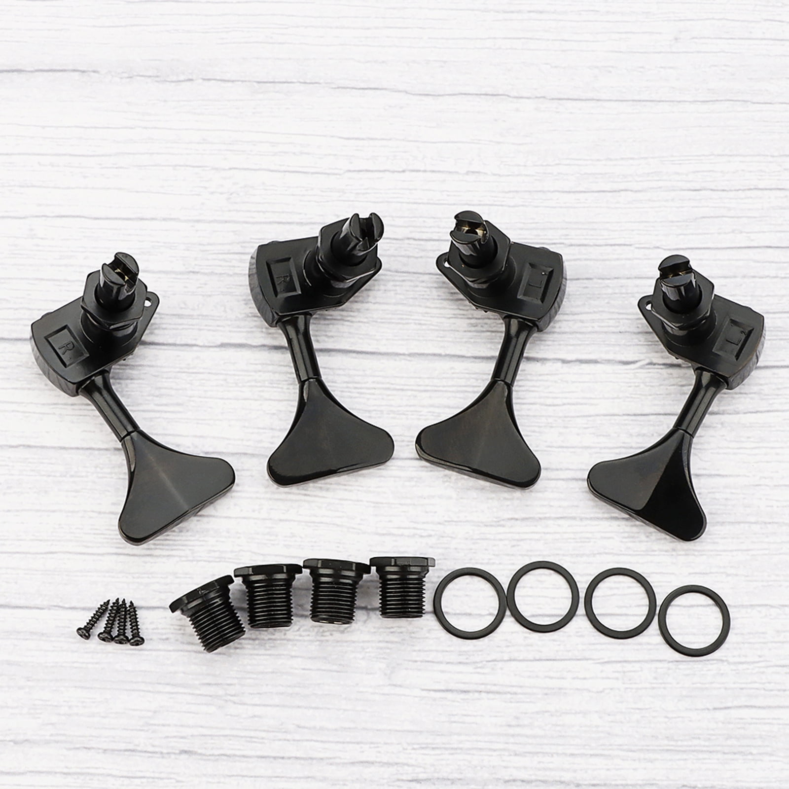 Electric Bass Tuner Peg 4 String Bass Machine Head Knobs Open Gear Bass Tuning Pegs for Electric Guitar Bass Hardware