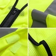 thumbnail image 4 of Reflective Vest Class 2 Safety Vests ANSI with 5 Pockets Zipper High Visibility Construction Uniform, 4 of 5
