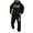 Black, variant on Men's Casual Hoodie Sweatsuit Set, Loose Fit Christian Letter Print Pullover Hooded Sweatshirt with Jogger Pants for Autumn Winter Daily Wear