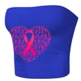 thumbnail image 4 of Nmnitkp Tube Tops for Women Breast Cancer Print Strapless Top Bandeau Crop Top Premium Healthy Fabric Summer Streetwear & Show off your Figure Tube Top（Plus Size）, 4 of 4