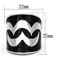 thumbnail image 2 of Luxe Jewelry Designs Women's Stainless Steel Ring with Black Jet Epoxy - Size 8 (Pack of 3), 2 of 4